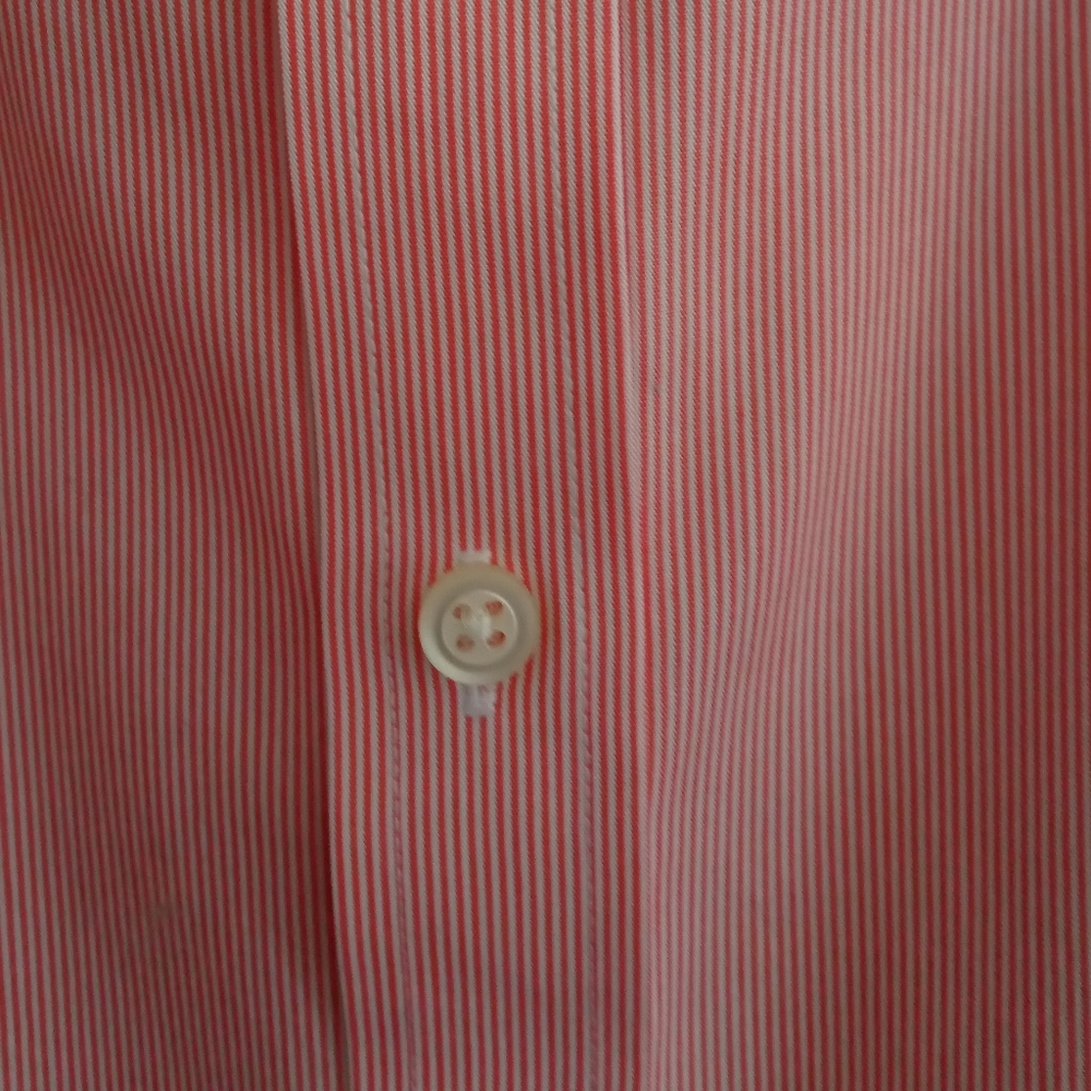 Banana Republic Men's Tailored Slim Fit Cotton Oxford Shirt XL Pink & White - Picture 4 of 7